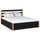 Wooden double bed with drawer N01 black / oak