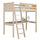 Hochbett mit Schreibtisch aus Eiche gebleicht – Kinderzimmer, scandi Nizio