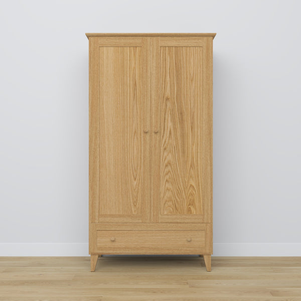 Oak wardrobe 2D1S Scandi oak natural