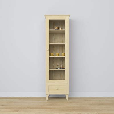 Pine display cabinet 1S 57 Scandi clear pine