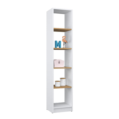 Holzregal N01 weiß / Eiche
