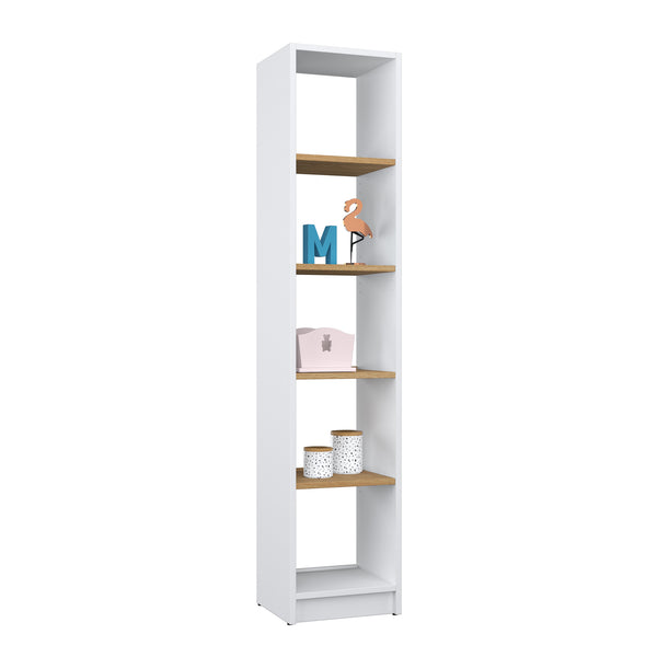 Holzregal N01 weiß / Eiche