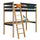Hochbett mit Schreibtisch aus Holz schwarz-eiche – Kinderzimmer, scandi Nizio