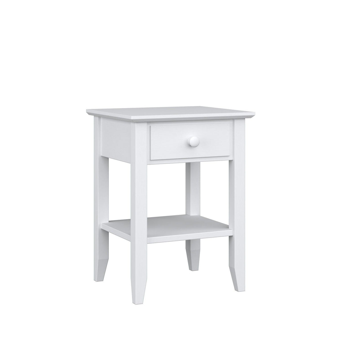 Wooden bedside table 1S N01 Scandi white