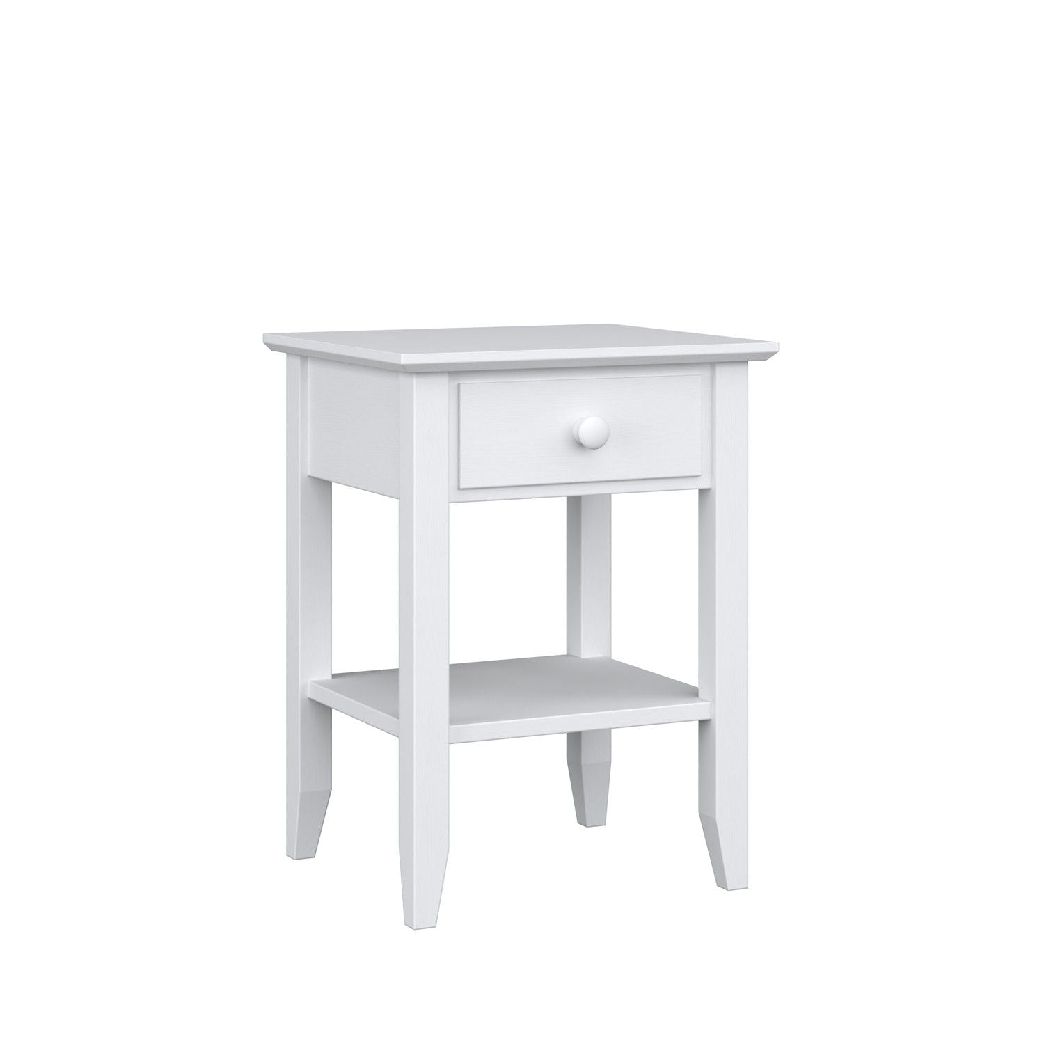 Wooden bedside table 1S N01 Scandi white