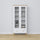 Wooden display cabinet 1S 90 Scandi white / natural oak