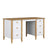 Wooden desk 6S Scandi white / natural oak