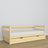 Clear pine sofa bed – wooden details and joints, Nizio Home