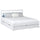Wooden double bed with drawer N01 white