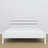Doppelbett Holz Weiß – Seitenansicht, Proportionen und Form, Schlafzimmer