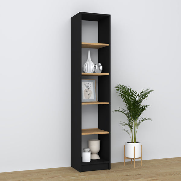 Holzregal N01 schwarz / Eiche