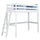 Łóżko na antresoli drewniane biały – pokój dziecięcy, lite drewno, styl scandi