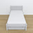 Bett Aschgrau – Schublade für Matratze, Holzdetails, Nizio Home
