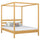 Wooden double canopy bed N01 natural pine