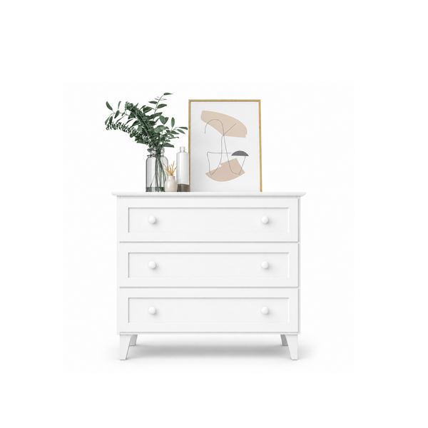 Holzkommode 3S 105 Scandi weiß