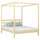 Wooden double canopy bed N01 clear pine