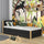 Einzelbett mit Schublade aus Holz Schwarz-Eiche – Kinderzimmer, Scandi-Stil