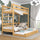 Hochbett mit Schublade für Matratze aus Holz Kiefer natur – Kinderzimmer scandi