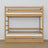 Łóżko piętrowe z szufladą na materac N03 dąb naturalny – dodatkowy widok, ekologiczne drewno