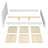Double bed with drawer clear pine wood – side view, Nizio