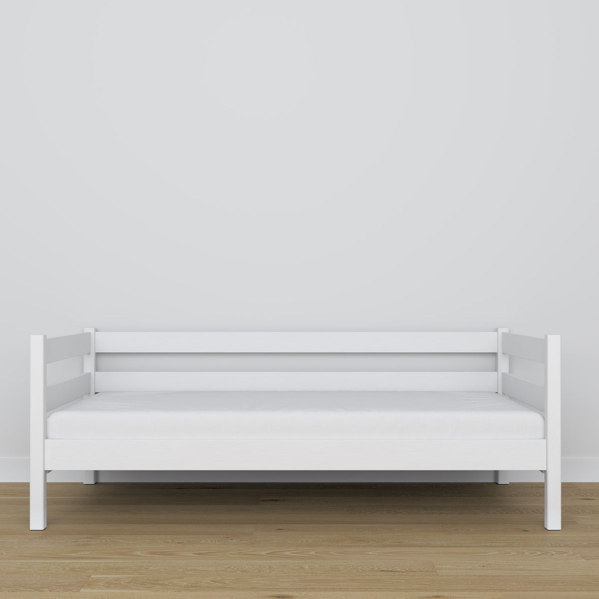 Bettsofa aus Holz Weiß – Holz- und Verbindungsdetails, Nizio Home