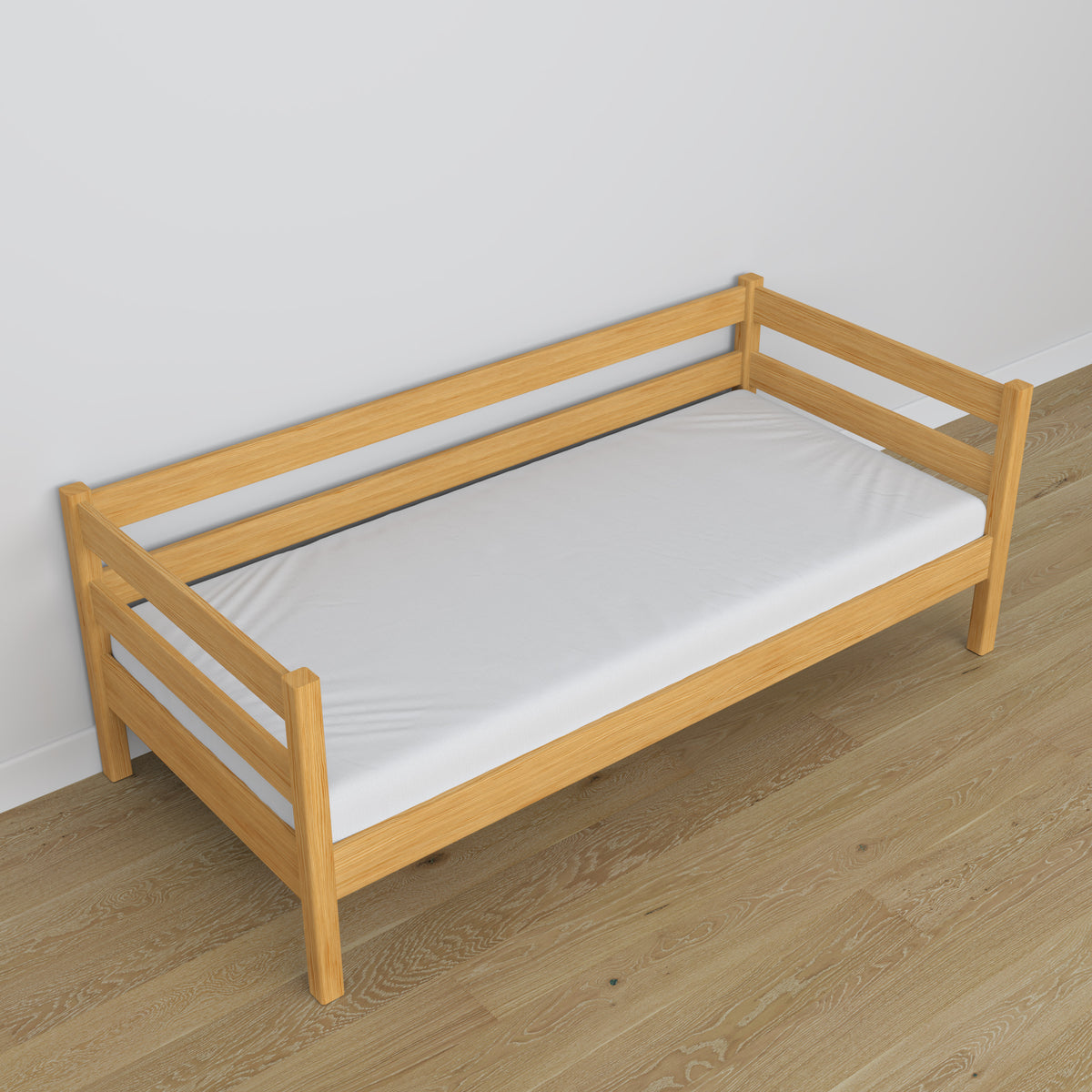 Sofabett Kiefer natur aus Holz – Maße und Schema, Nizio