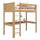 Hochbett mit Schreibtisch aus Natureiche – Kinderzimmer, scandi Nizio