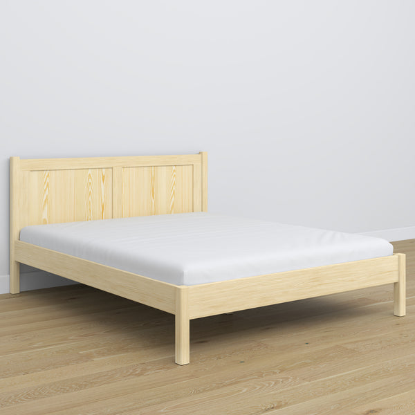 Wooden double bed N02 clear pine