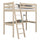 Hochbett mit Schreibtisch aus Eiche gebleicht – Kinderzimmer, scandi Nizio