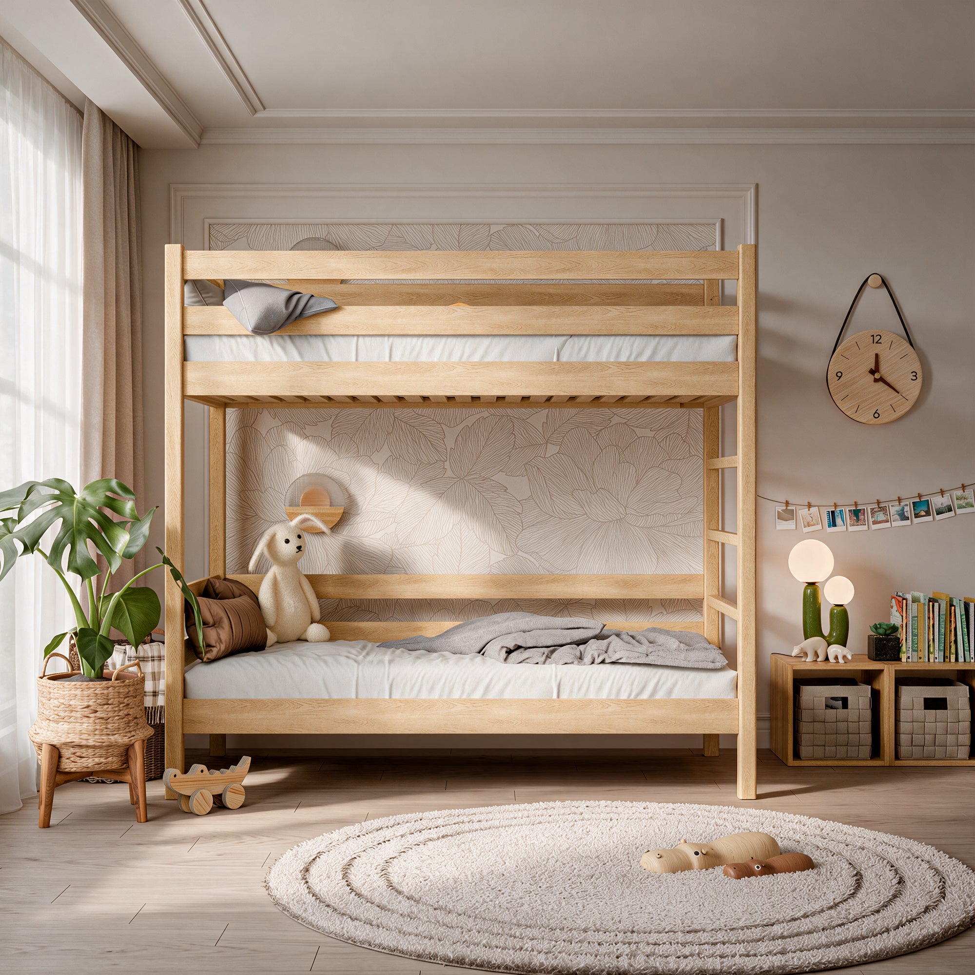 Oak bunk bed N03 oak natural