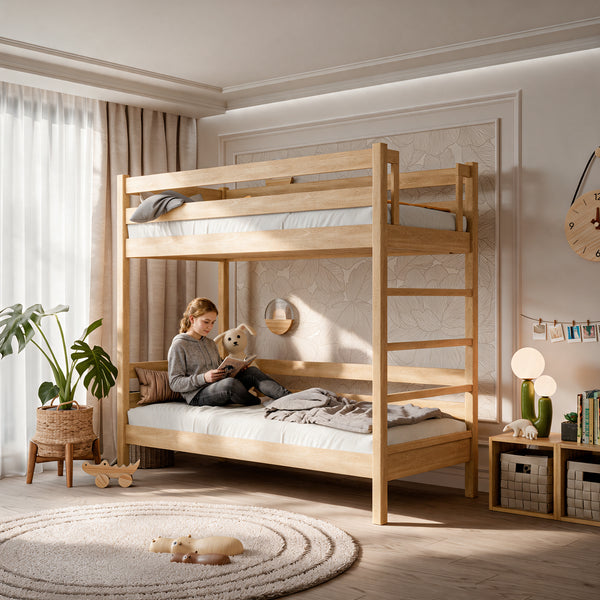 Eichen-Etagenbett N03 natürliche Eiche