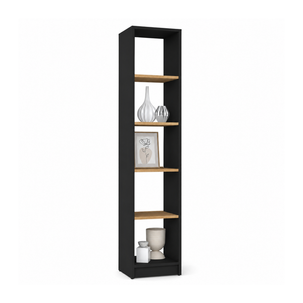 Holzregal N01 schwarz / Eiche