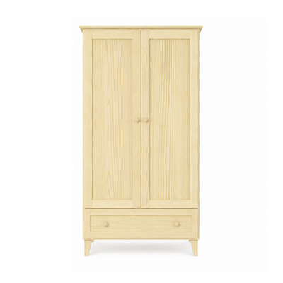 Kiefer Kleiderschrank 2D1S Scandi Kiefer farblos