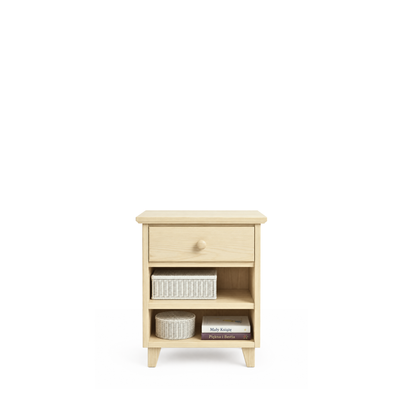 Kiefer Nachttisch 1S N02 Scandi Kiefer farblos