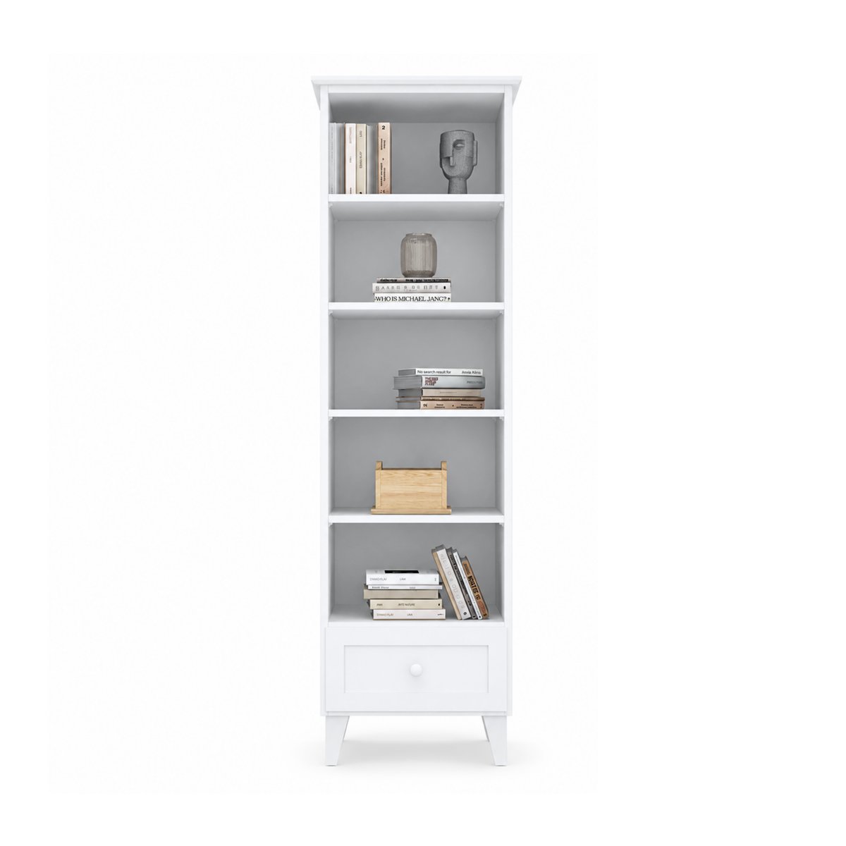 Holzregal 1S 57 Scandi weiß – Nizio Home