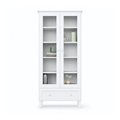 Holzvitrine 1S 90 Scandi weiß